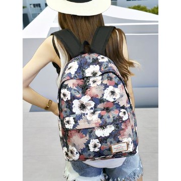 牛津布復古印花女上班高級感書包