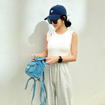 不規則鏤空罩杯背心【0326】Sandy33實拍春夏新款韓系INS休閒百搭氣質圓領背心 露肩上衣 無袖上衣 小背心