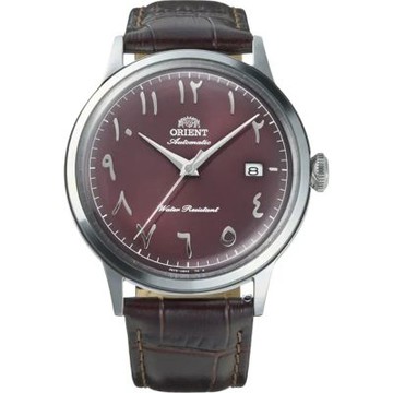 Orient 東方錶 Bambino 爪夷文時標機械腕錶-40.5mm紅 RA-AC0037R