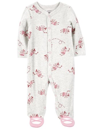 Baby Ballet Snap-Up Cotton Blend Sleep & Play