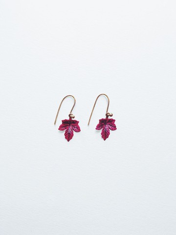 手繪耳環 - 楓葉