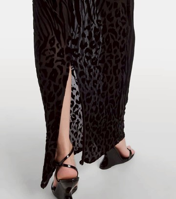 Alex Perry Sheer animal-print devoré maxi dress