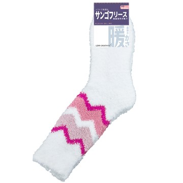 加厚絨保暖襪-純白