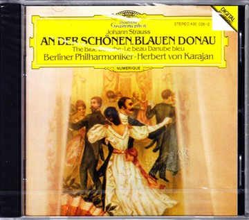 原版 約翰施特勞斯 藍色多瑙河 卡拉揚 進口CD 古典音樂 4000262