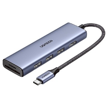 UGREEN 綠聯 六合一Type-C集線器 標準版  1個  銀色