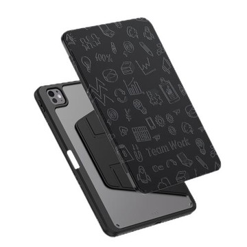 Vokamo Apple iPad Pro 13寸(2024) 旋轉支架保護皮套(黑)