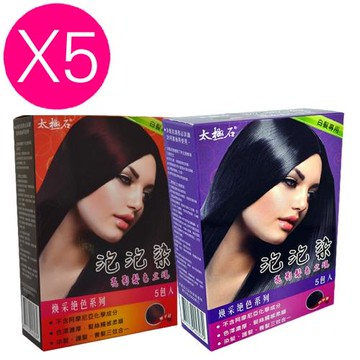 【太極石】 煥采絕色系列泡泡染-灰白髮用  五盒組 20ml/包-5包/盒