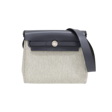 HERMES 愛馬仕 石板灰帆布 Herbag zip 20 肩背包 H085414CK W刻 【二手名牌BRAND OFF】