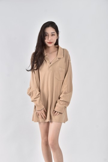 (XL) daks do秋冬棉質口袋純棉棕色長袖上衣