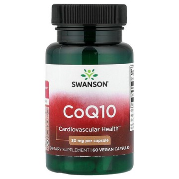 Swanson Vitamins, 輔酶 Q10，30 毫克，60 粒膠囊