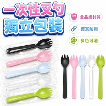 【潮流工坊】布丁湯匙 甜點湯匙 冰淇淋湯匙 蛋糕勺 一次性湯匙 塑膠湯匙 布丁勺 布丁匙 叉匙 叉子 湯匙