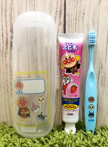 【震撼精品百貨】麵包超人_Anpanman~麵包超人攜帶型牙刷組附盒-藍#85611
