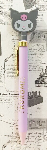 【震撼精品百貨】酷洛米 Kuromi 日本SANRIO三麗鷗酷洛米造型原子筆-扁*38455 震撼日式精品百貨