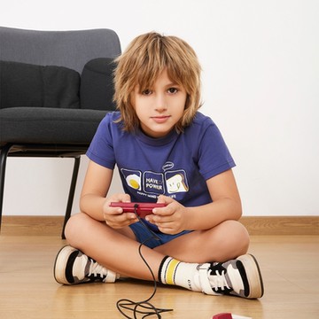 GIORDANO  童裝印花短袖上衣 快樂生活 - 41 海軍寶藍