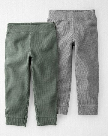 Toddler 2-Pack Organic Cotton Waffle Knit Pants