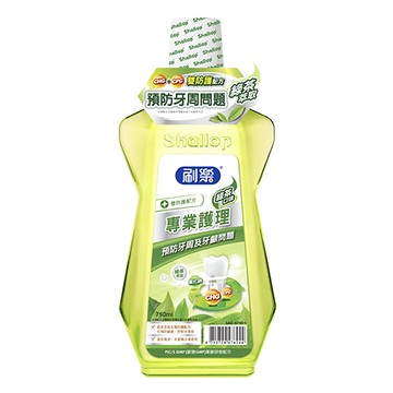 [家速配]刷樂專業護理漱口水買超值組-綠茶口味750mlx2