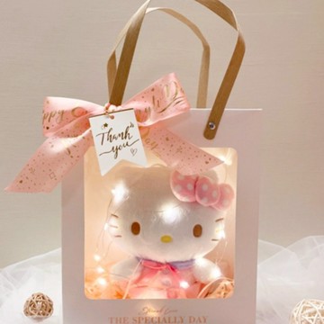 預購【Giftpro 禮物】 Hello Kitty娃娃  Hello Kitty玩偶   Hello Kitty  Hello Kitty禮物袋 生日禮物禮盒 送禮 禮物 生日 情人節 (含燈條)