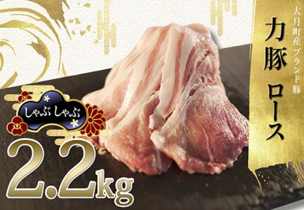 力豚ロース　しゃぶしゃぶ2.2kg