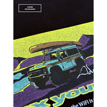 『老爺有喜』重磅秘境探險短T(NOF25038054)-黑