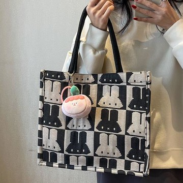 可愛卡通大容量學生單肩上課包女2023新款時尚百搭ins手提媽咪包