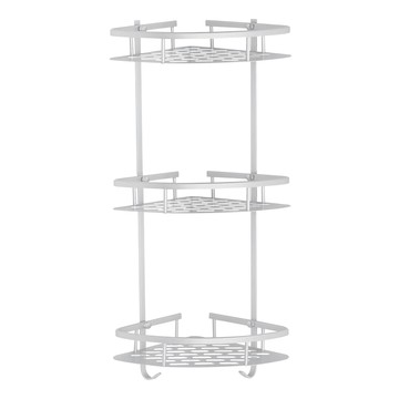 太空鋁三層收納架 超耐重 多功能組合架  角落收納架 銀色  1盒