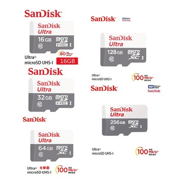 【蝦皮直營】SanDisk Ultra UHS-I 記憶卡 16G/32G/64G/128G/256G