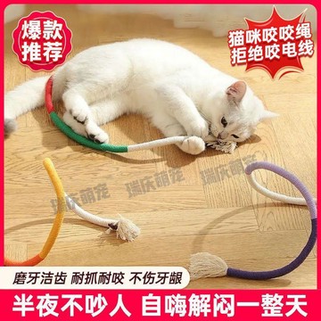 💕新款臻選+99免運🚚貓咪玩具咬咬解悶磨牙潔齒薄荷蟲癭小貓靜音逗貓神器耐磨用品