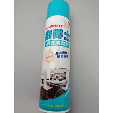 台灣製  Dr.White 白博士 600ml 廚房清潔劑/廚房除菌清潔劑（泡沫式 ）泡沫變黃 頑垢立除 泡沫除菌清潔