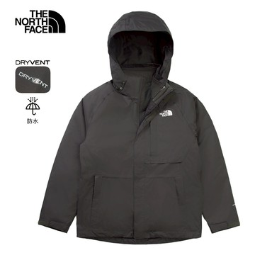 【1/6 00點快閃價】男款深灰色DRYVENT防水鋪棉內裡三合一外套｜8GJX0C5