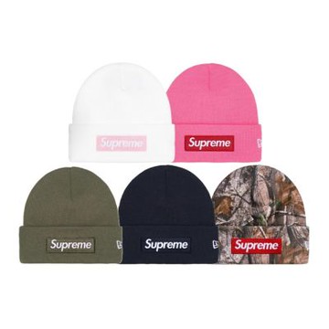 Supreme New Era Box Logo Beanie 毛帽 落葉/海軍藍/綠/粉/白 FW25BN5