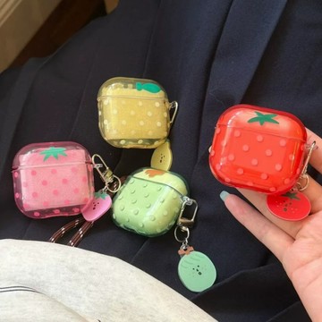 日韓可愛水果表情耳機套 適用airpod4耳機殼 蘋果耳機Pro/2/3代保護套 全系列適用