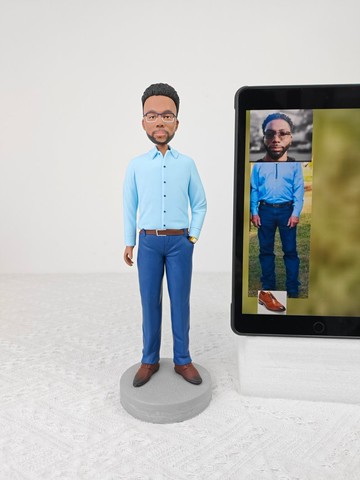 老公 爸爸 生日禮物訂製 客製化 人偶 公仔 似颜绘 照片紀念 擺飾