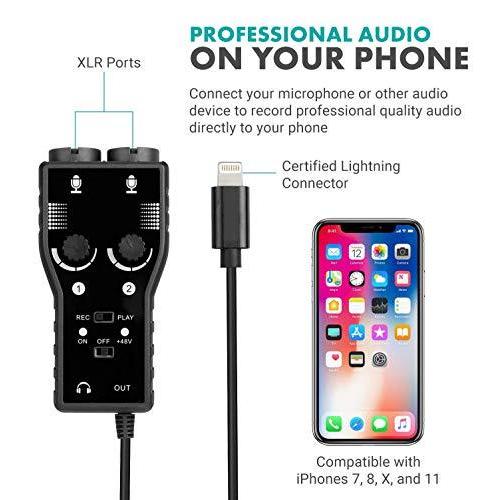 Movo Smartphone Podcast Recording Microphone Kit Pack Condenser Microph 並行輸入品