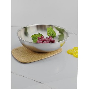 出口英國18/10不銹鋼火鍋露營無柄炒鍋和面盆酸菜魚大湯盆303236