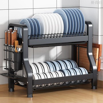 廚房置物架碗碟碗盤收納架瀝水架家用多功能放碗架碗筷收納盒碗櫃