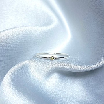 MIH 金工首飾 | 起點 the first step 簡約雙色純銀戒指 sterling