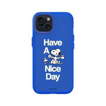 iPhone 15 Clear 激光藍 - 史努比 Snoopy - Have A Nice Day