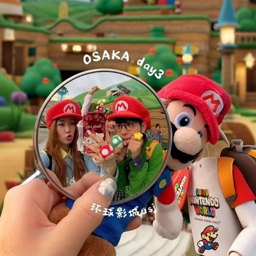 凸面鏡（塔塔周邊）吧唧鏡 旅行吧唧 手持自拍凸面鏡 自拍足跡 記錄小圓鏡 顯瘦拍照道具 情侶朋友自拍鏡子