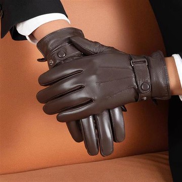 【米蘭精品】真皮手套羊皮手套-加絨加厚防風保暖男配件74im11
