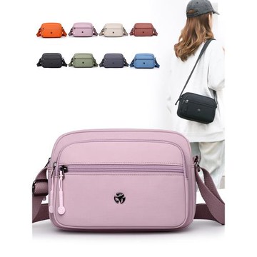 2025時尚尼龍牛津布斜挎包單肩帆布媽媽包小包多隔層收錢包生意包