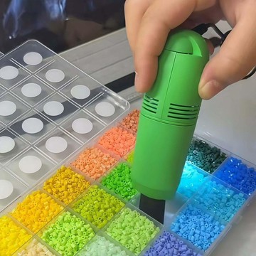 🚢夯爆了💣便攜式新品拼豆分裝神器電腦鍵盤強力USB迷你吸塵器拼豆神器