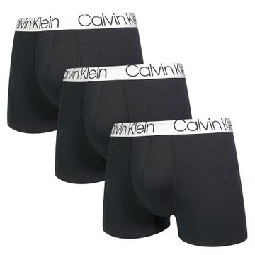 Calvin Klein Chromatic 男內褲 絲質彈力舒適 平口褲/合身三角褲/CK內褲-黑色 三入組