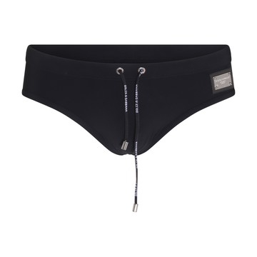 Dolce & Gabbana - Black Logo Slip Beachwear
