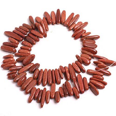 GEM-Inside Golden Sand Gemstone Loose Beads Natural 12-20mm Stone Power for Jewelry Making 15''