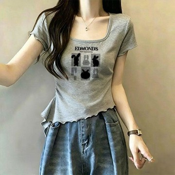 台灣现貨 女生短袖 t恤女 上衣女 短袖上衣女 夏天短袖 短袖女 短袖t恤 不規則短袖 韓版上衣 短t女 女生衣服