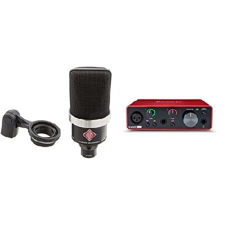 Neumann Vocal Condenser Microphone, Black (TLM 102 MT) ＆ Focusrite Scarlett Solo 3rd Gen USB Audio Interface, for The Guitarist, Vocalist, Podcaster