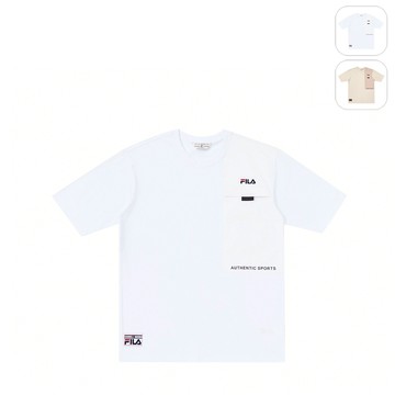 【FILA】中性 短袖圓領T恤-白色 1TEY-5413-WT