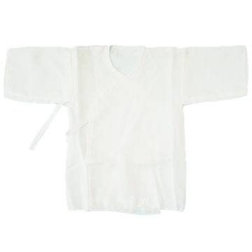 好娃娃 新生兒服 台灣製造 嬰兒蝴蝶衣 純棉高密度 嬰兒服 肚衣 純白新生兒紗布衣 小優得 201M