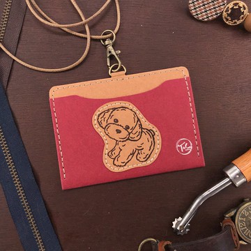 橫式證件套 悠遊卡套-貴賓狗