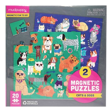 mudpuppy 磁性拼圖 貓狗大集合  40片  1盒